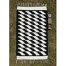 Handwoven Dhurrie | Cotton Mat / Aasan - Zig Zag