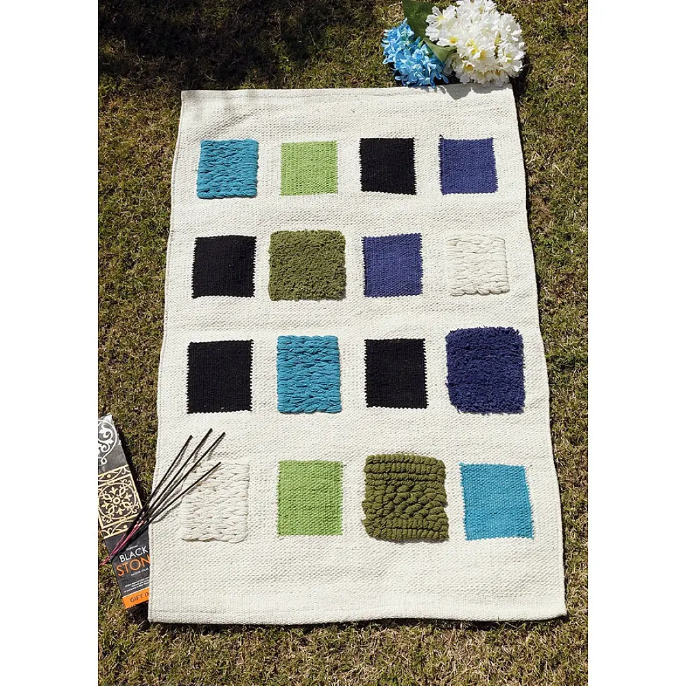 Handwoven Cotton Mat / Aasan - 3D Box