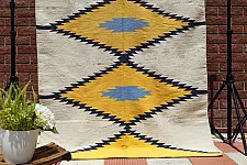 Handwoven Dhurrie | Cotton Mat / Aasan - Wave