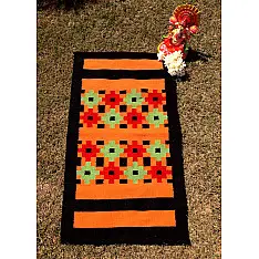 Handwoven Dhurrie | Cotton Yoga Mat / Living Room Rug - Border Panja