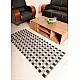 Handwoven Cotton Yoga Mat / Living Room Rug  - Chess 