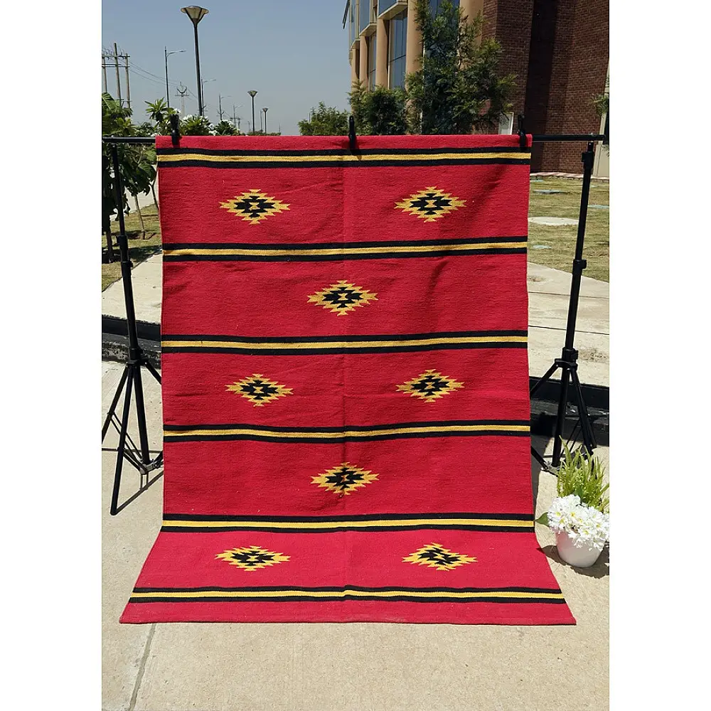Cotton Center Sofa Dhurrie - Small Diamond