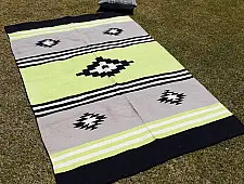 Handwoven Dhurrie | Cotton Center Sofa Dhurrie - Small Diamond - Light Green