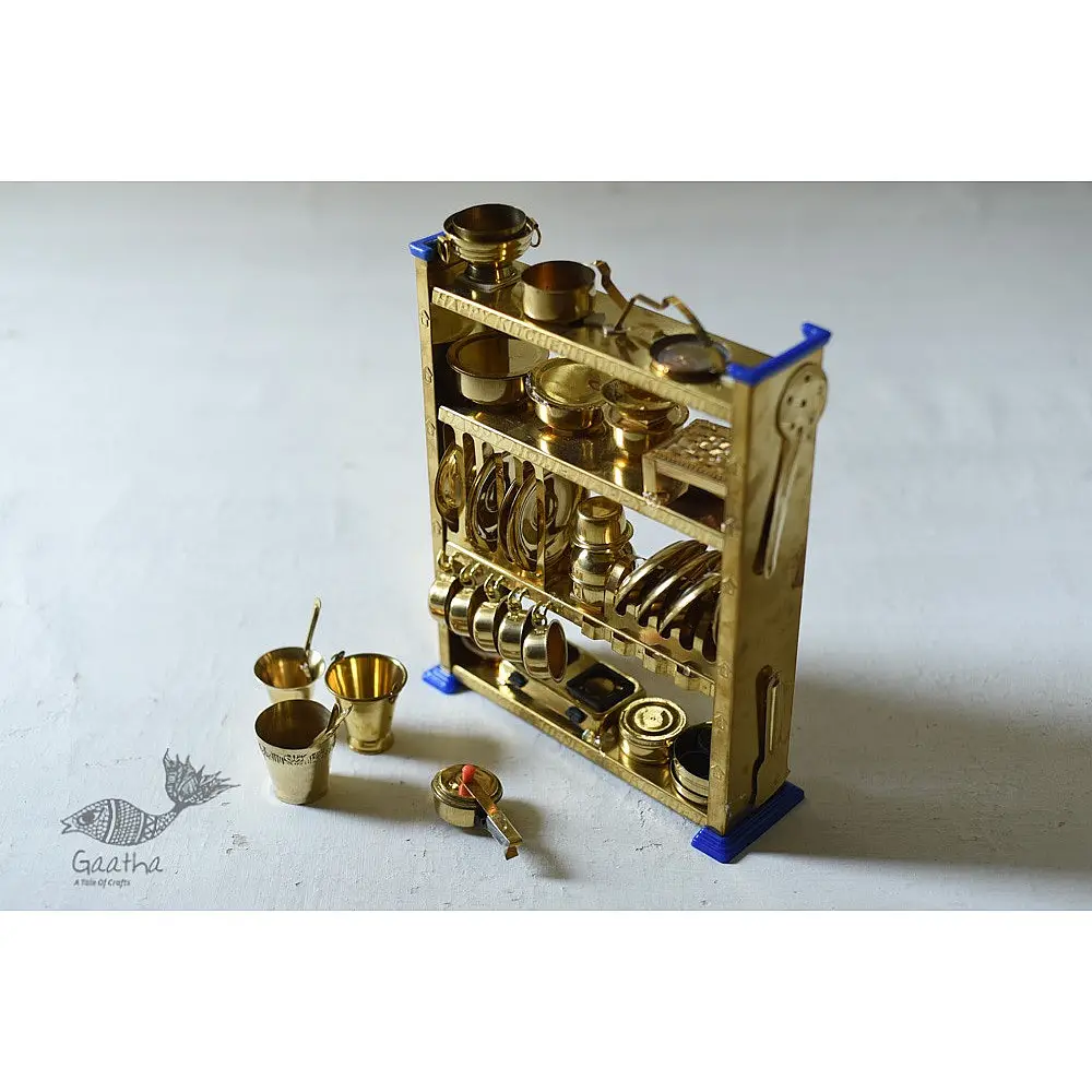 handmade brass Miniature Baby Kitchen Set