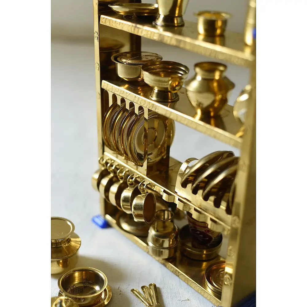 brass Miniature Baby Kitchen Set