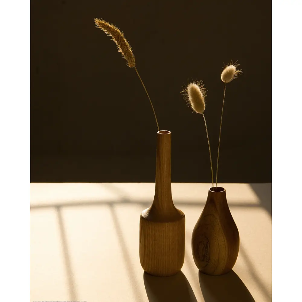 shop Wooden Miniature Vase (Set of Two)