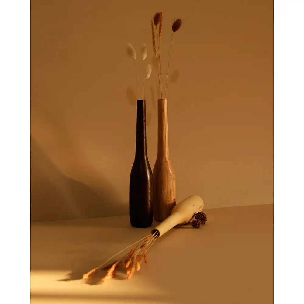 shop Wooden Miniature Vases (Set of Three)
