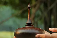 Sankhla | Handmade Walnut Wood Vase / Table Top