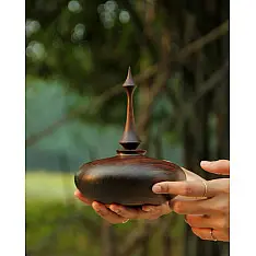 Sankhla | Handmade Walnut Wood Vase / Table Top