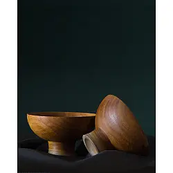 Sankhla | Teak Wood Bowl ( Set of Two)