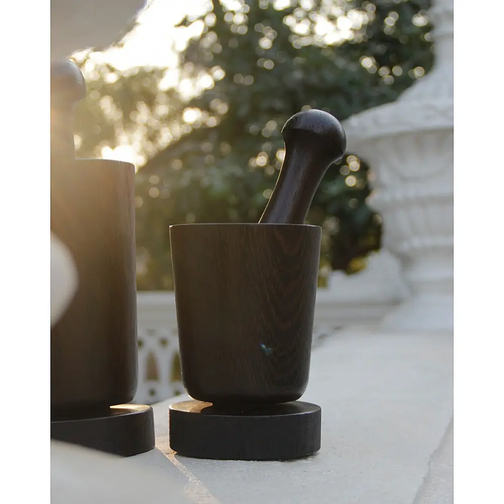 shop Wooden Motar & Pestle