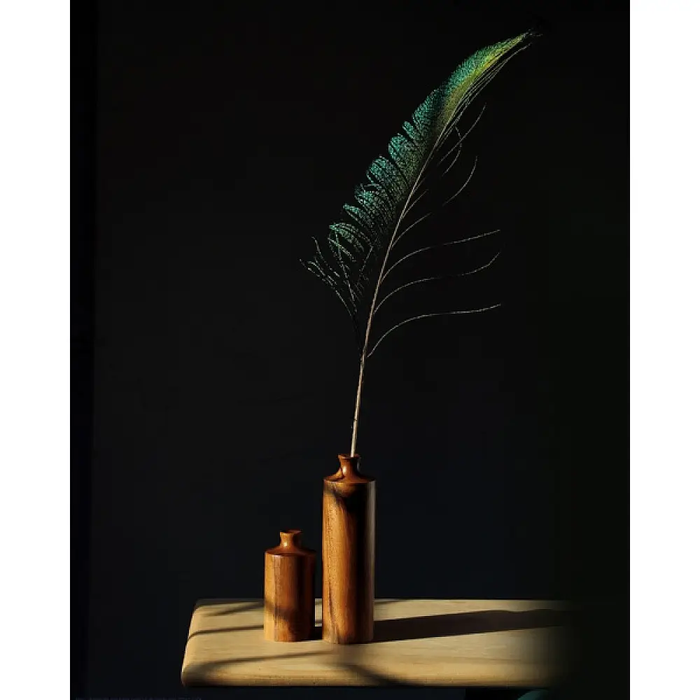 shop Handcrafted wooden vase
