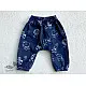 blue organic cotton full sleeved kids top with matching zoo animal printed pants