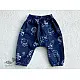 white organic cotton kids shirt paired with indigo blue elephant printed pants