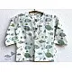 mint green organic cotton full sleeved kids top with green fish prints and matching sage green pants