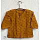mustard yellow block printed organic cotton unisex kids kurta with matching pants
