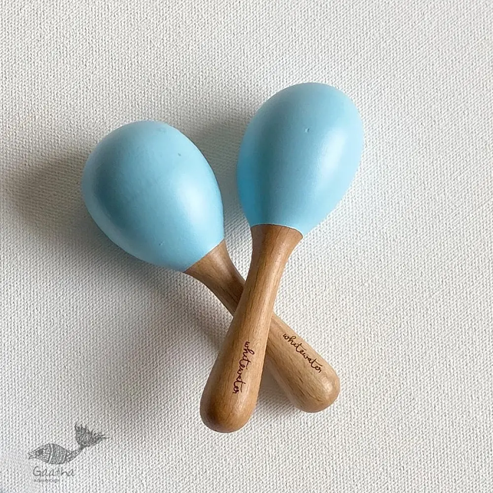 shop New Born Gift Set (Lion Pillow + 2 Wooden Maracas)