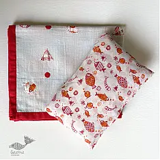 Organic Cotton ★ Kids Organic Gift Set (Dohar + Kapok Pillow - Koi) ★ 14
