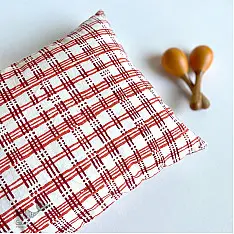 Organic Cotton ★ Kids Gift Set (Manjha Print Kapok Pillow + Maracas) ★ 22