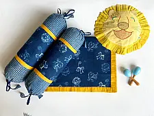 Organic Cotton ★ Kids Organic Gift Set (Dohar + Mustard Seed Pillow + Maracas - Zoo + 2 Bolster -Zoo) ★ 20