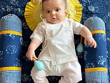 Organic Cotton ★ Newborn Gift Set - Zoo (Dohar + Pillow + 2 Bolster + 2 Maracas) ★ 17