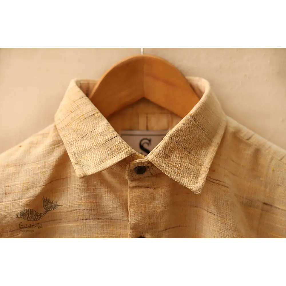  Handwoven Cotton Shirt -yellow