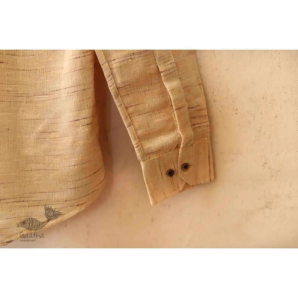  Handwoven Cotton Shirt -yellow