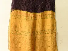 Flavors of fusion | Handcrafted Ajrakh Bandhani Dark Violet Color Silk Stole