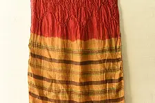 Flavors of fusion | Ajrakh Bandhani Silk Stole - Red