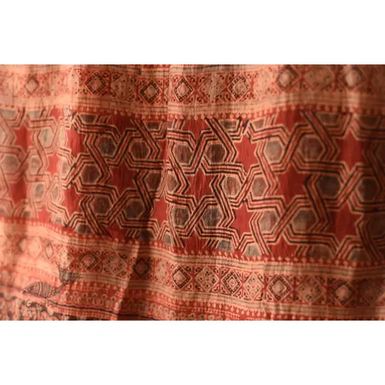 shop Ajrakh Bandhani Silk Stole