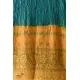 shop Tabi Silk Ajrakh Bandhani Teal Color Stole