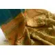 shop Tabi Silk Ajrakh Bandhani Teal Color Stole