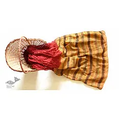 Flavors of fusion | Ajrakh Bandhani Silk Stole - Red