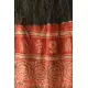 shop silk stole handcrafted - handmade ajrakh bandhani Black & Red