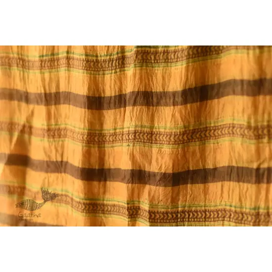 shop silk stole handcrafted - handmade ajrakh bandhani