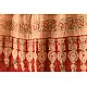 shop silk stole handcrafted - grey & red ajrakh bandhani