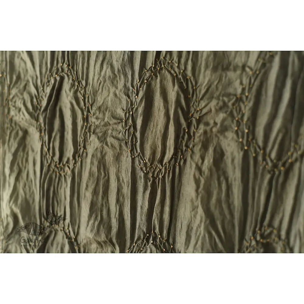 shop silk stole handcrafted - grey & red ajrakh bandhani