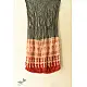 shop silk stole handcrafted - grey & red ajrakh bandhani
