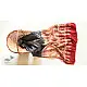 shop silk stole handcrafted - grey & red ajrakh bandhani