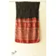 shop silk stole handcrafted - handmade ajrakh bandhani Black & Red