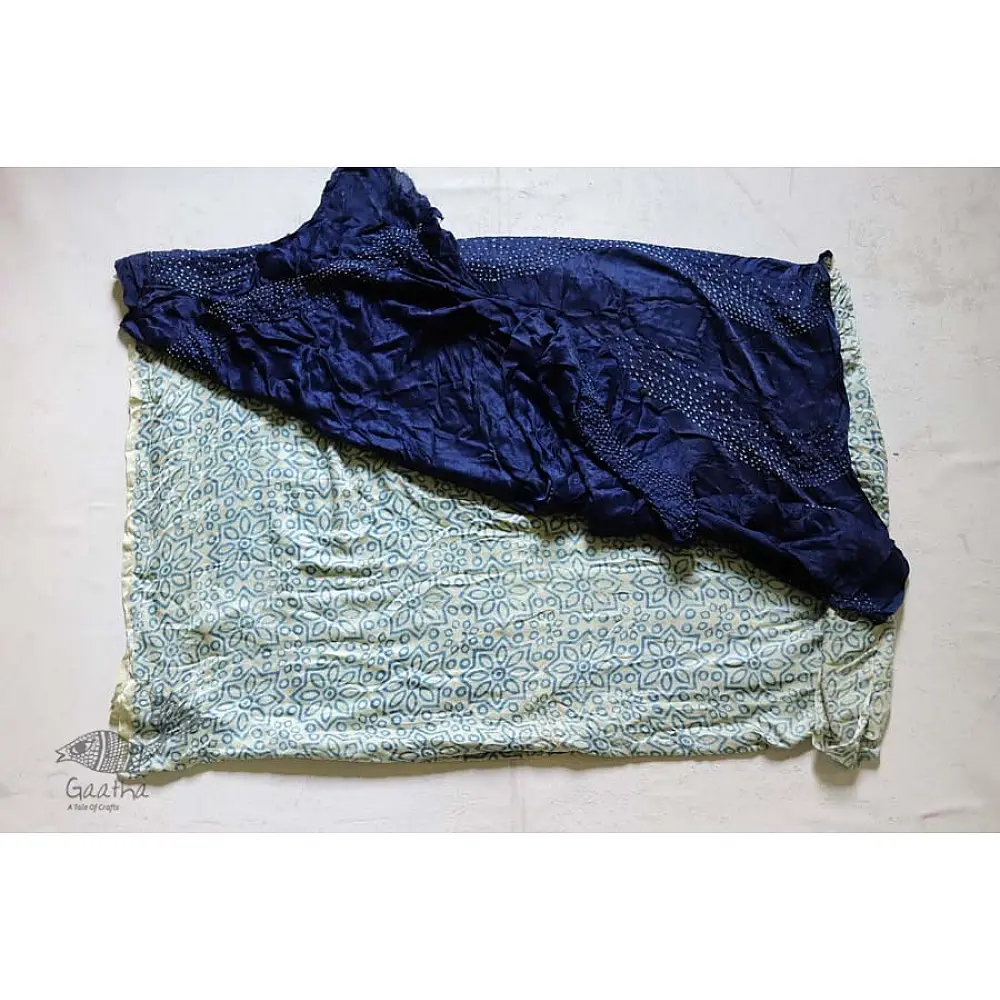Charulata ★ Bandhani & Ajrakh ★ Gajji Silk Saree ★ 7