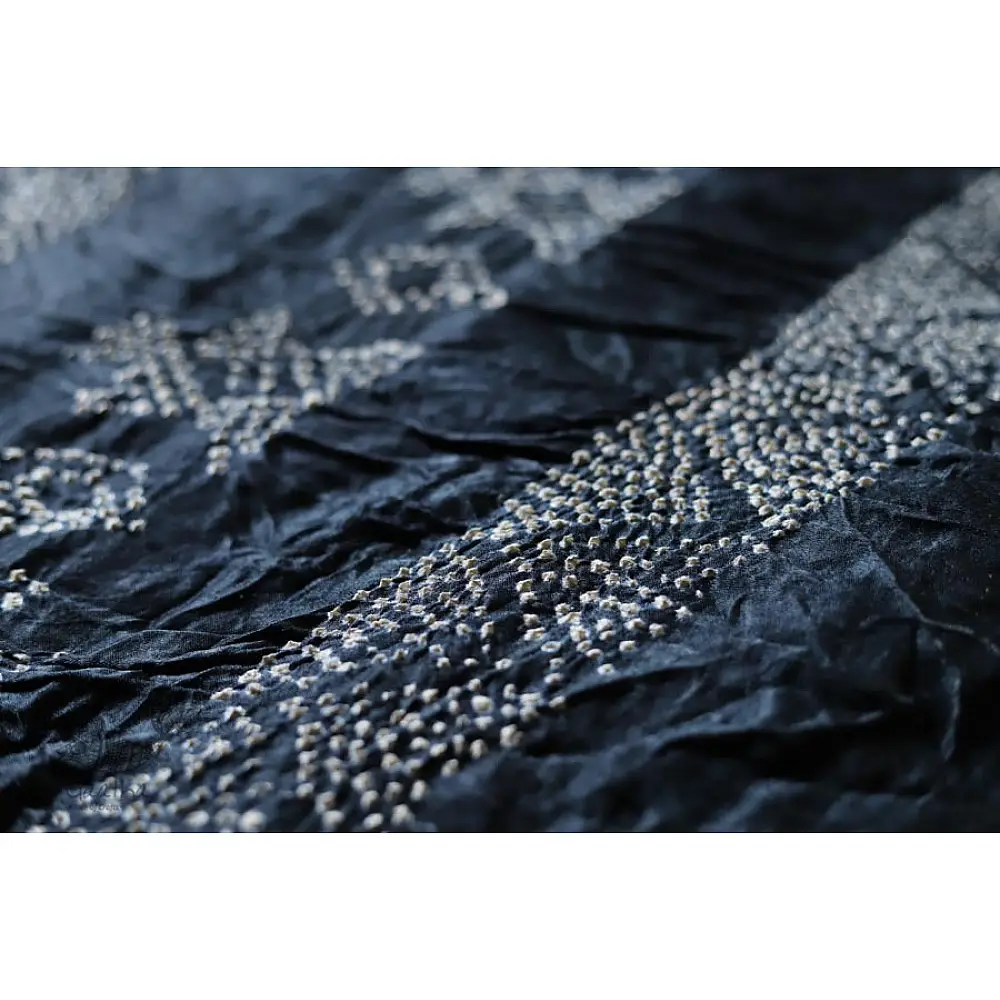 Charulata ★ Tie-Dye & Ajrakh ★ Gajji Silk Saree ★ 13