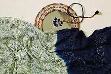 Charulata ★ Bandhani & Ajrakh ★ Gajji Silk Saree ★ 7