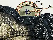 Charulata ★ Tie-Dye & Ajrakh ★ Gajji Silk Saree ★ 13