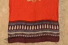 Flavors of fusion ★ Gajji Silk Ajrakh Bandhani Dupatta ~ 4