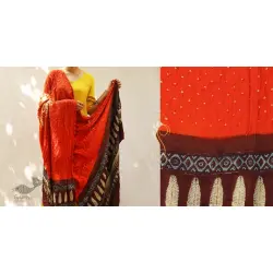 Flavors of fusion ★ Gajji Silk Ajrakh Bandhani Dupatta ~ 4