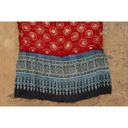 Flavors of fusion ★ Gajji Silk Ajrakh Bandhani Dupatta ~ 5