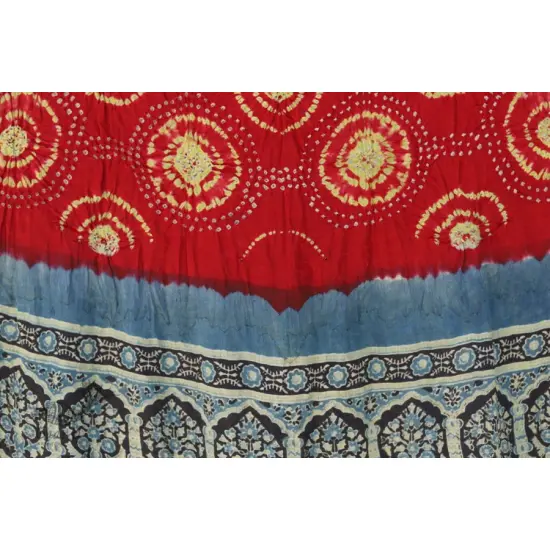 Flavors of fusion ★ Gajji Silk Ajrakh Bandhani Dupatta ~ 5