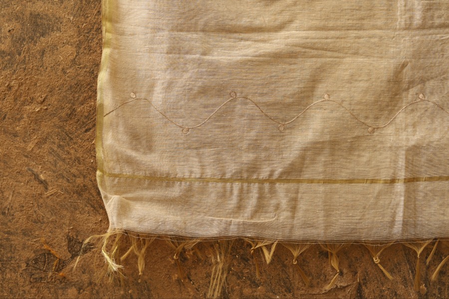 सूरजमुखी ✺ Handwoven Silk Dupatta { 51 }