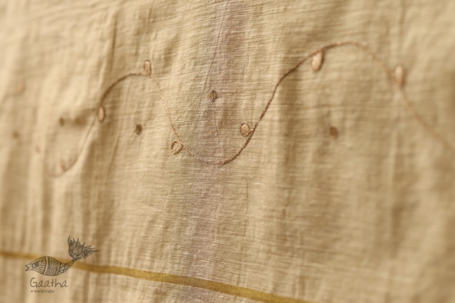 सूरजमुखी ✺ Handwoven Silk Dupatta { 53 }